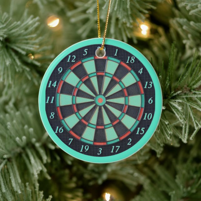 Electronic Dart Board Keramik Ornament (Baum)