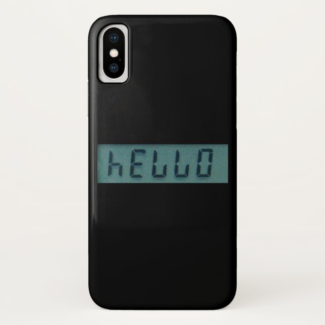 Electronic Hello Display Message Case-Mate iPhone Hülle (Rückseite)