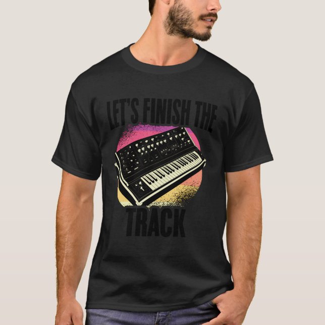 Electronic Music Synthesizer Techno Music Dj Produ T-Shirt (Vorderseite)