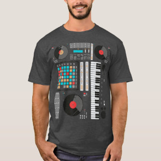 Electronic Music Synthesizer Techno Music DJ T-Shirt