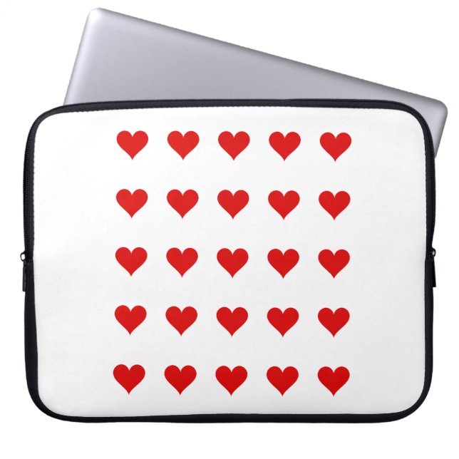 Electronics Bag with hearts. Laptopschutzhülle (Vorderseite)