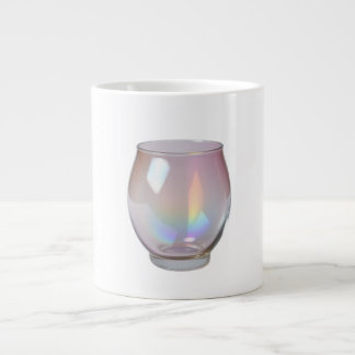Electroplated Iridescent Glass Dynamic Holographic Jumbo-Tasse
