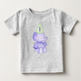 Elefant 1 Jahr alt 1. Geburtstag Baby Kleinkind T-shirt