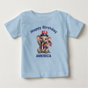 Elefant (5d) Patriotisches Kinder T-Shirt