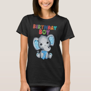 Elefant 7. Geburtstag Junge Kinder 7 Jahre alter E T-Shirt