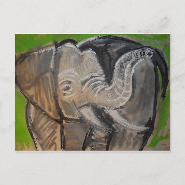 Elefant#7 Postkarte (Vorderseite)