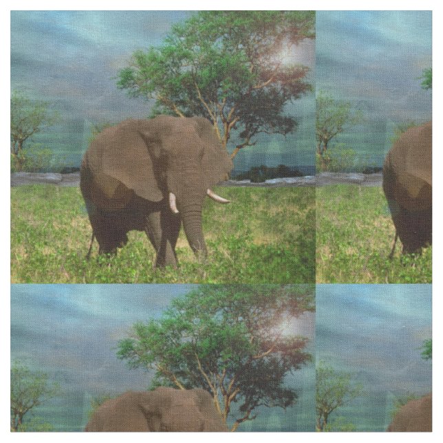 Elefant A Tag In Afrika,  Stoff (Nahaufnahme)