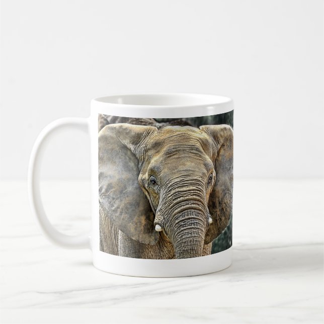 Elefant - afrikanischer Elefant-Tasse Kaffeetasse (Links)