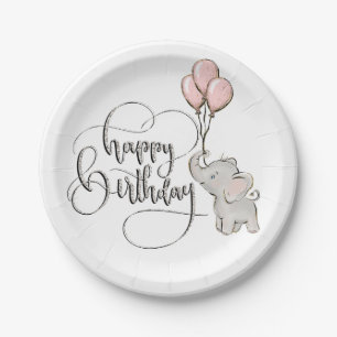 Elefant Alles Gute zum Geburtstag Pappteller