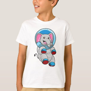 Elefant als Astronaut in der Glashsphäre T-Shirt