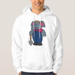 Elefant als Bauer mit Shovel Hoodie