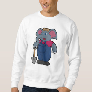 Elefant als Bauer mit Shovel Sweatshirt