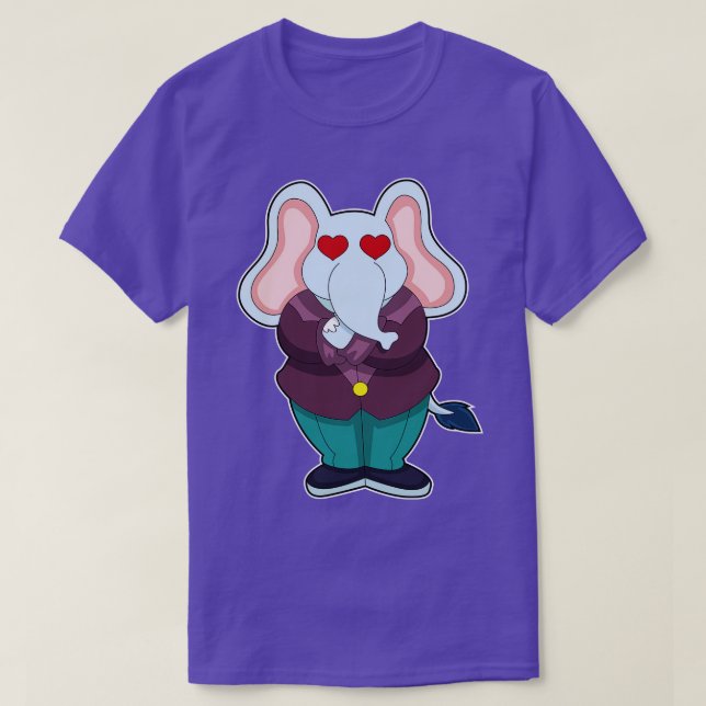 Elefant als Bräutigam mit Anzug T-Shirt (Design vorne)