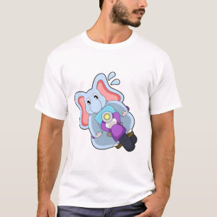 Elefant als Fahrrad mit Motorrad.PNG T-Shirt