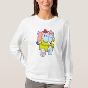 Elefant als Feuerwehrmann mit Proboscis T-Shirt