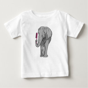 Elefant als Friseur mit Kamm Baby T-shirt
