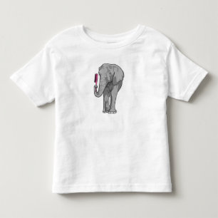 Elefant als Friseur mit Kamm Kleinkind T-shirt