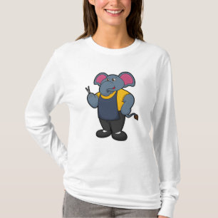 Elefant als Friseur mit Schere T-Shirt