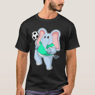 Elefant als Fußballspieler mit Fußball.PNG T-Shirt
