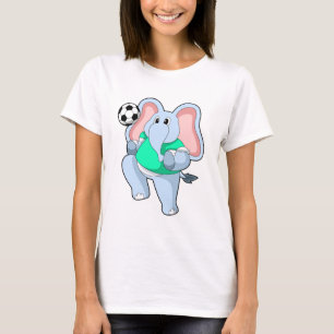 Elefant als Fußballspieler mit Fußball.PNG T-Shirt