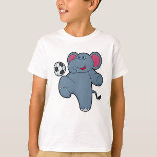 Elefant als Fußballspieler mit Fußball T-Shirt