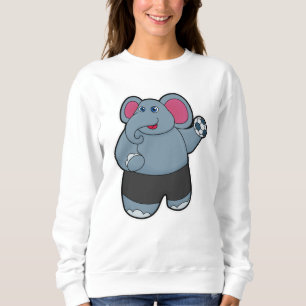 Elefant als Handballspieler mit Handball Sweatshirt