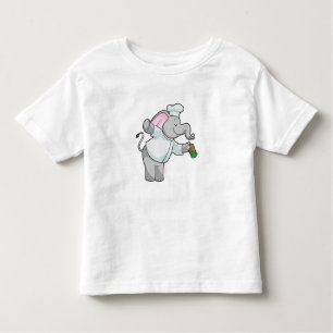 Elefant als Koch mit Salzstreuer Kleinkind T-shirt