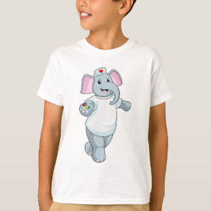 Elefant als Krankenschwester mit Medizin T-Shirt