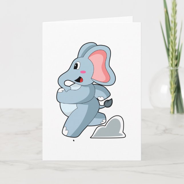 Elefant als Läufer Karte (Vorderseite)