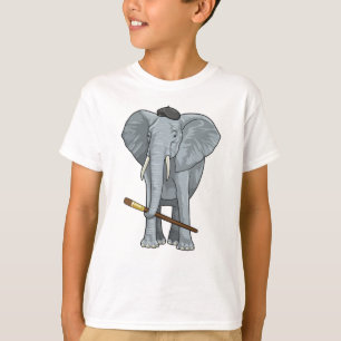 Elefant als Maler mit Pinsel T-Shirt