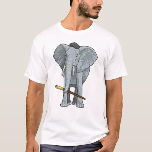 Elefant als Maler mit Pinsel T-Shirt