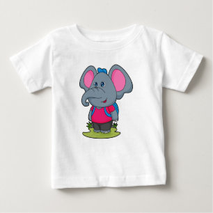 Elefant als Wiker mit Rucksack Baby T-shirt