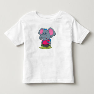 Elefant als Wiker mit Rucksack Kleinkind T-shirt