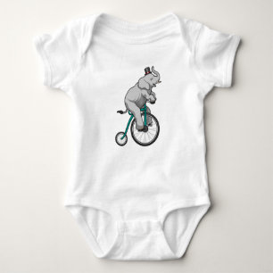 Elefant am Zirkus mit Fahrrad Baby Strampler