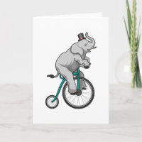 Elefant am Zirkus mit Fahrrad
