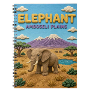 Elefant Amboseli-Ebenen Modern KlayKoo Notizblock