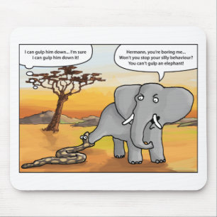Elefant and snake.png mousepad