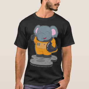 Elefant Astronaut Raum T-Shirt