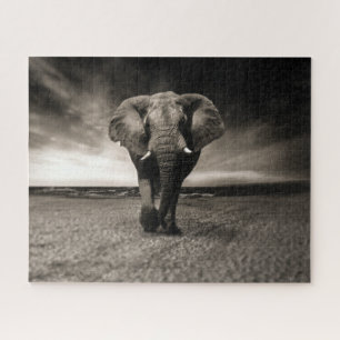 Elefant auf dem Lauf Puzzle