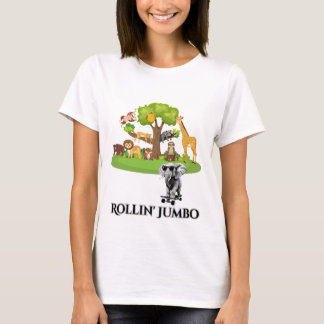 Elefant auf einem Skateboard T-Shirt