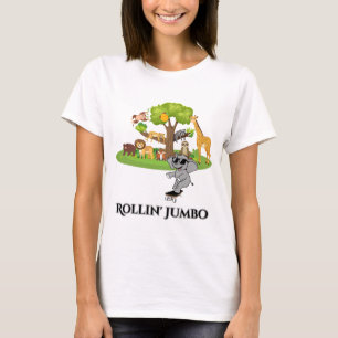 Elefant auf einem Skateboard T-Shirt