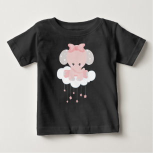 Elefant auf einer Wolke, Niedlicher Elefant, Krone Baby T-shirt