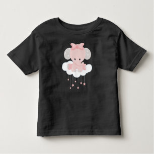 Elefant auf einer Wolke, Niedlicher Elefant, Krone Kleinkind T-shirt