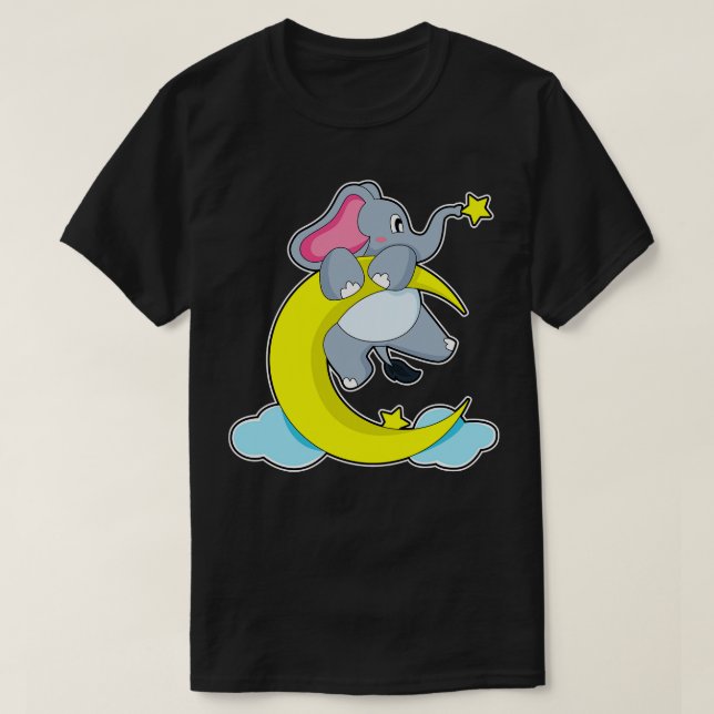 Elefant auf Wolken T-Shirt (Design vorne)
