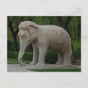 Elefant aus dem Heiligen Weg in Mings Tomb Postkarte