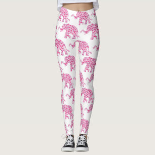 Elefant aus rosa Herzen Leggings
