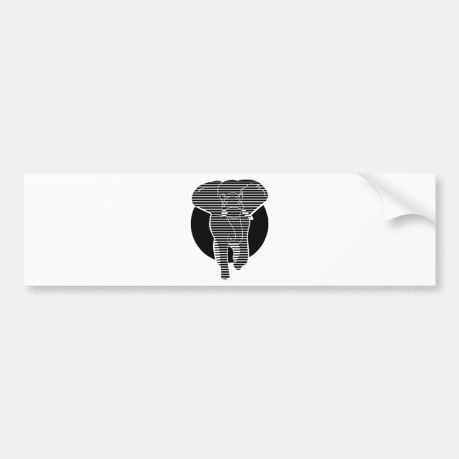 Elefant Autoaufkleber (Vorne)