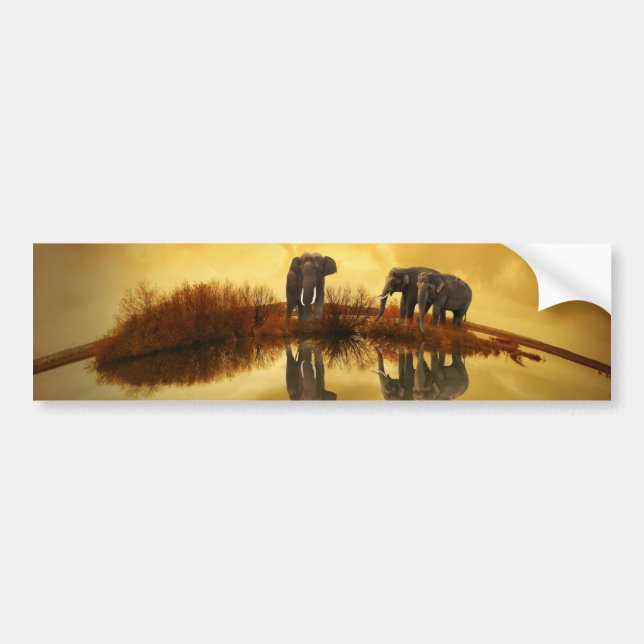 Elefant Autoaufkleber (Vorne)