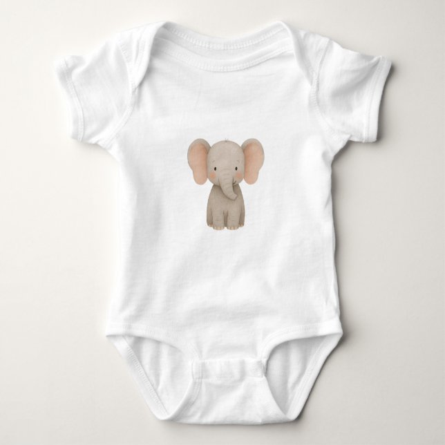 Elefant Baby-Body Baby Strampler (Vorderseite)