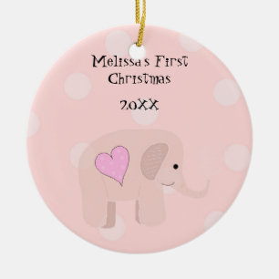 Elefant Baby erstes Weihnachten Keramikornament